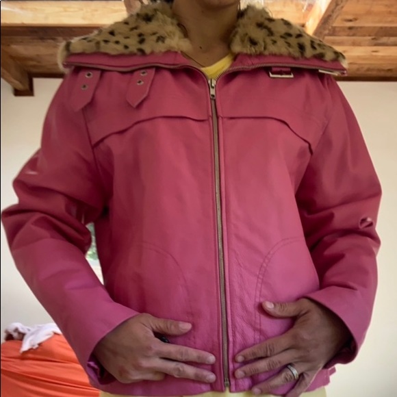 Pink Wilson’s Leather’s leather Jacket - Picture 3 of 5